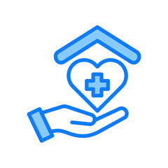 Fototapeta premium Shelter blue icon 