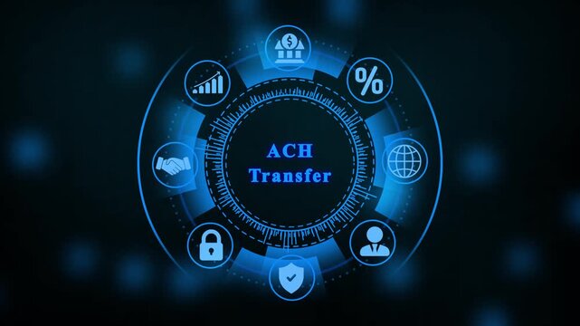 ACH Transfer Digital Finance Concept technology