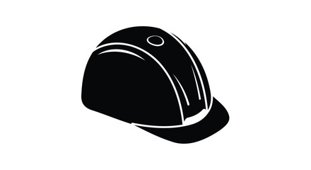 Fototapeta premium Black baseball cap icon vector