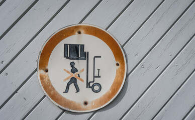 do not cross weights under a forklift