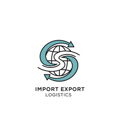 Obraz premium Import Export Logistics Global Trade.