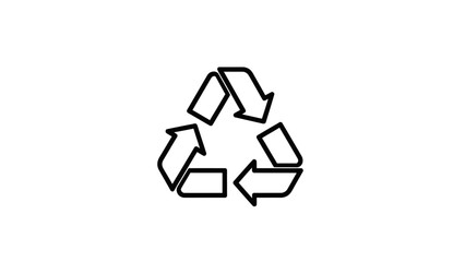 Recycling Symbol Arrows Forming Circle.