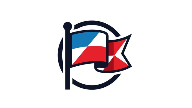 Czech Republic flag icon symbol.