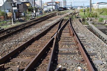 鉄道線路の分岐ポイント