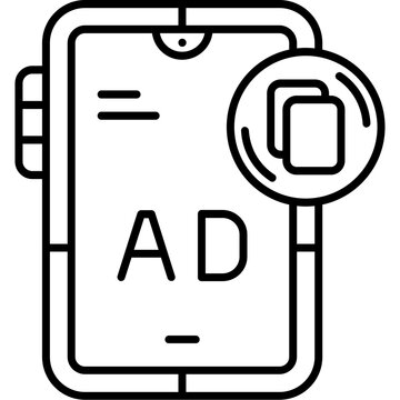 Ad copy Outline Icon