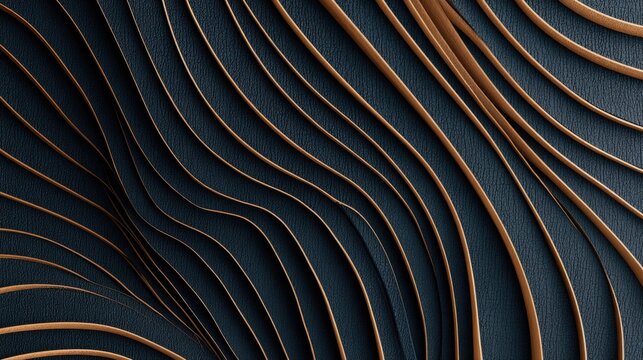 Abstract background features undulating parallel lines layered over a dark textured surface