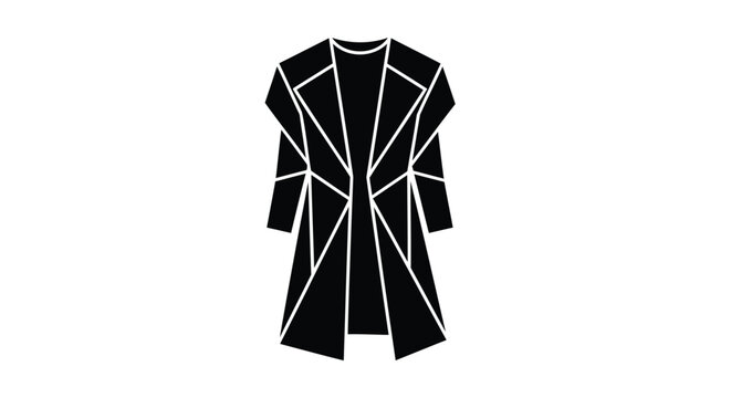 Vector illustration of a black and white geometric blazer