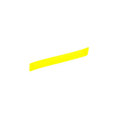 Obraz premium Bright Yellow Marker Line Isolated White Background