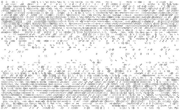 Linear Void - A Fragmented Horizontal Distribution of Binary Code and Digital Noise