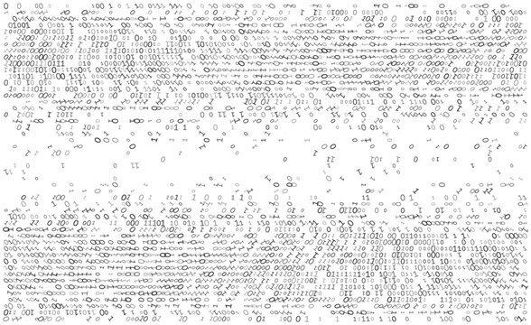 Linear Void - A Fragmented Horizontal Distribution of Binary Code and Digital Noise
