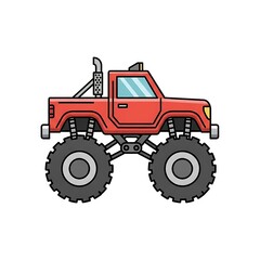 Obraz premium Big Wheels Monster Truck Vehicle.