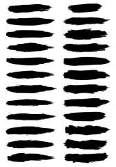 Black brush stroke lines vector illustration for design elements