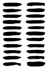 Black brush strokes vector illustration for design elements
