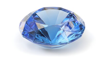 Fototapeta premium A Stunning Blue Sapphire Gemstone Sparkling with Light.