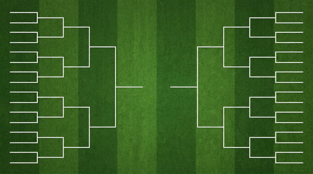 Football tournament bracket. Tournament tree. Knockout stage