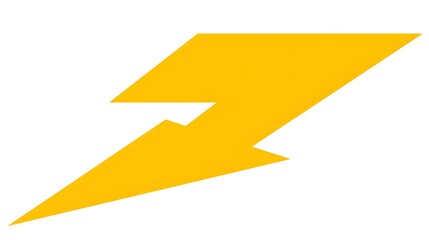 Yellow Lightning Bolt Symbol for Energy and Power.