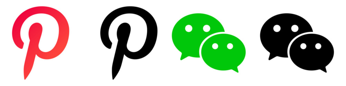 Pinterest WeChat Icons
