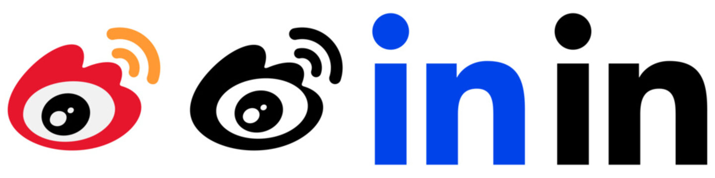 Weibo LinkedIn Icons