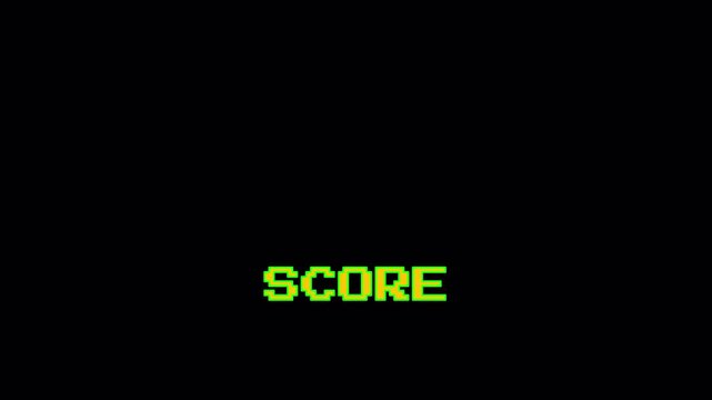 8-bit Retro Video Score Glitch VHS Style Motion Design 4k video