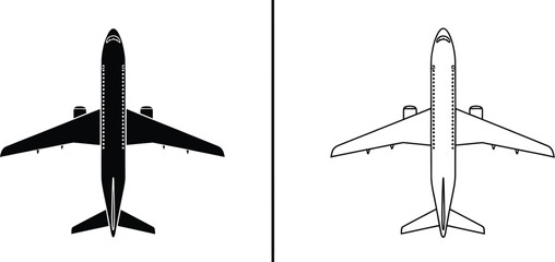 Airplane vector illustration isolated on transparent background, Vector © Sultan