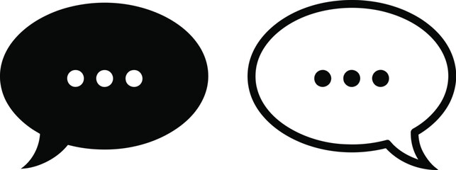 Obraz premium Chat bubbles communication isolated on transparent background, Vector