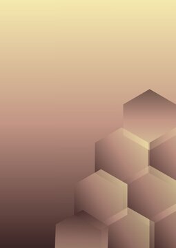 abstract background with golden cubes