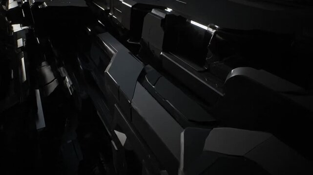 Darkened Cinema Seating Rows in Shadows.