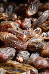 Dried dates in the market