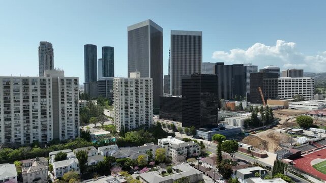 Los Angeles Century City Aerial Shot Elevate