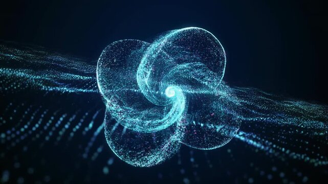 Abstract Digital Swirl Motion Visualization For Science Video.