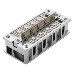 Modern metal device with multiple square components