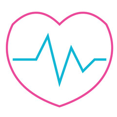 Heartbeat line in heart shape for medical concepts Vector