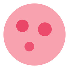 Fototapeta premium Pink smiley face emoticon symbol Vector