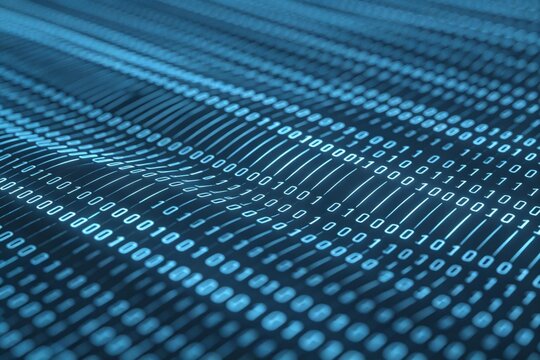 Binary code wave pattern