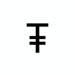 Obraz premium Kazakhstani Tenge Currency Symbol on a White Background