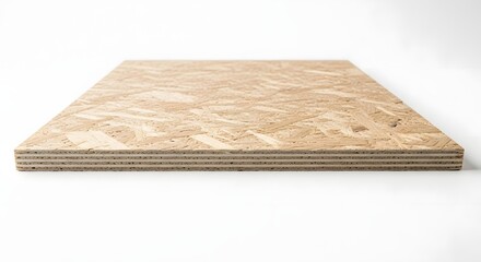 Fototapeta premium A close-up view of a composite wood panel, showcasing its layered construction and textured surface