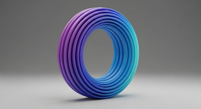3D glowing blue number 0 with colorful circular swirl design and bright decorative elements