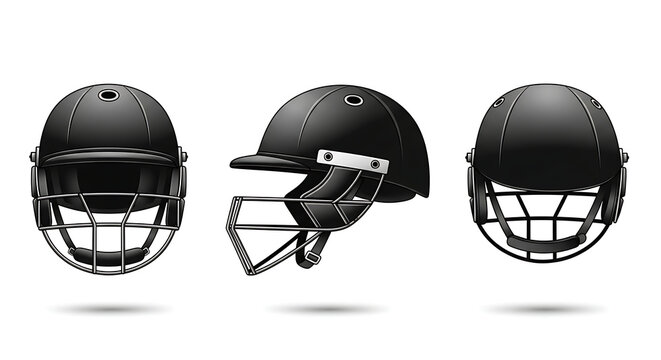 A black baseball helmet with a face guard
