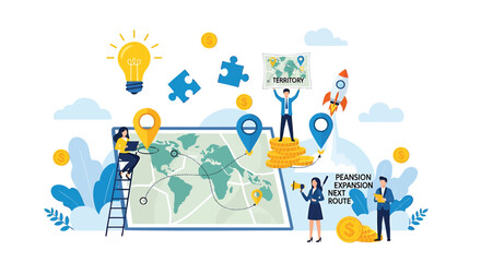 Obraz premium Set of business strategy and planning vector icons