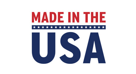 Fototapeta premium A close-up view of a patriotic sign reading Made in the USA