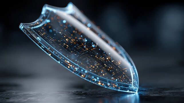 Cybersecurity Data Protection Shield - Digital Security Concept