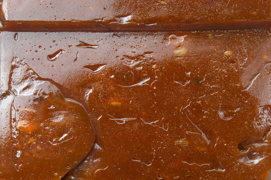 the texture of traditional dodol food is dark brown