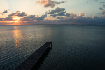 Obraz premium sunset on the lake