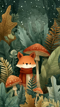 red and white mushrooms