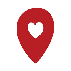 Obraz premium Hand drawn map pin Map marker pointer sign GPS and mapping tools Location pin symbol Pinpoint clipart in doodle style Single element for web, design