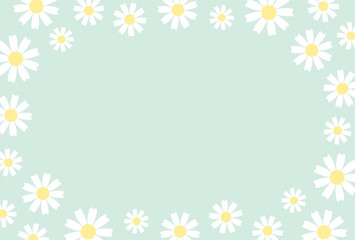 Obraz premium vector background with daisy flowers frame
