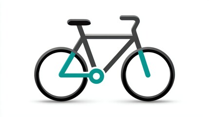 Fototapeta premium Green and black bicycle a striking bicycle featuring a distinct green and black color scheme