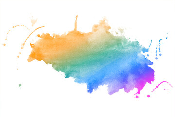 Fototapeta premium rainbow colors watercolor stain texture background design