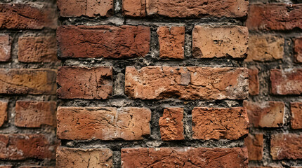 Obraz premium Textured wall closeup rough surface intricate brickwork showcasing aged masonry craftsmanship with detailed bricks and mortar
