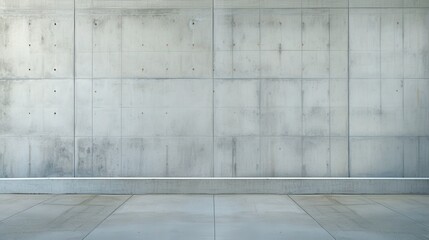 Modern Gray Concrete Wall with Smooth Surface and Minimalist Design